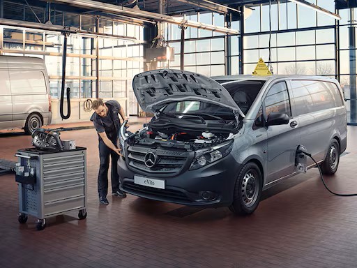 Electric van servicing: image