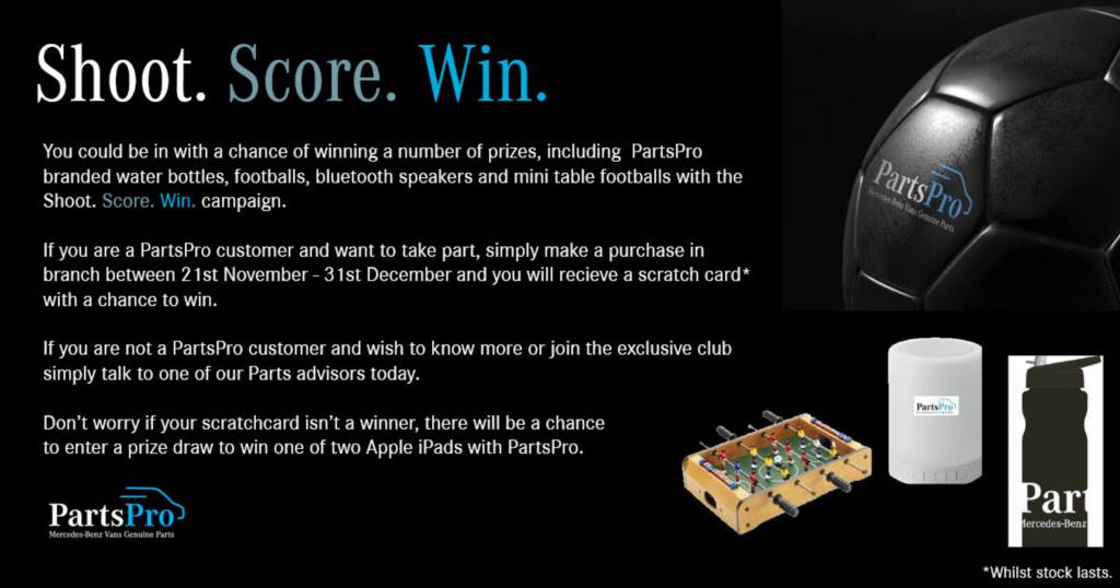 Shoot. Score. Win. with PartsPro