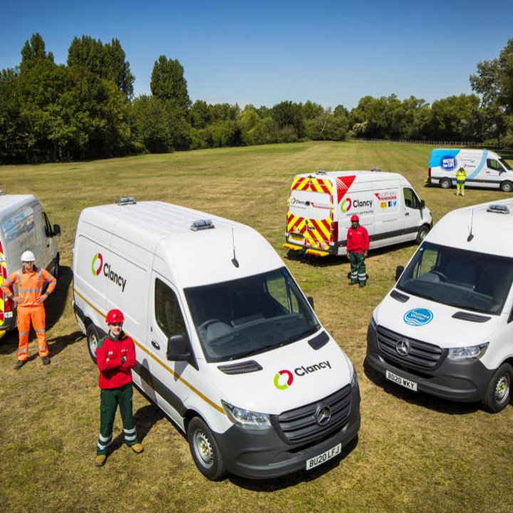  Utilities contractor Clancy Group pipes in a new fleet of Mercedes-Benz Vans with Midlands Truck & Van 