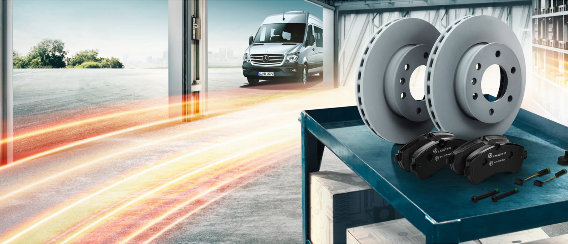 Mercedes-Benz replacement parts for vans.